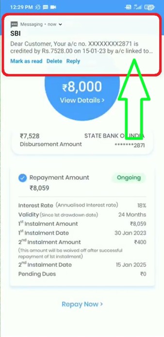 Kissht App Loan Disbursed