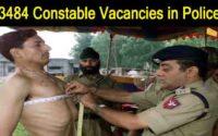 Police Job: 3484 Constable Vacancies in Police